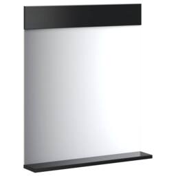 Berkfield Home Bathroom Mirror with Shelf BERG Black 60x12x70 cm Solid Wood - Size: 60 x 12 x 70 cm - thumbnail 3
