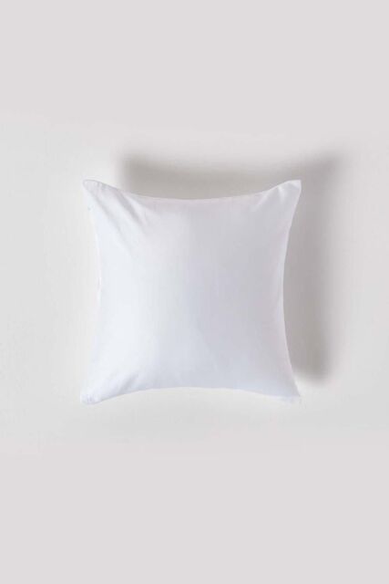 Homescapes Sateen Cotton Continental Pillowcase 400 TC, 40 x 40 cm in White - image 1