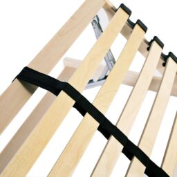 Berkfield Home Slatted Bed Base Black & Grey 70 x 190 cm Wood & Plastic in Brown - thumbnail 4