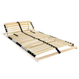 Berkfield Home Slatted Bed Base Black & Grey 70 x 190 cm Wood & Plastic in Brown