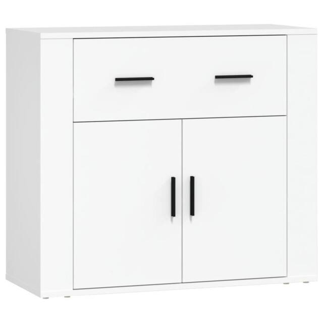 Berkfield Home Sideboard White 80x33x70 cm Engineered Wood - Size: 80 x 33 x 70 cm - image 1