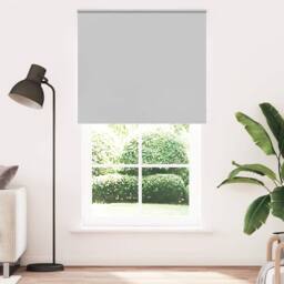 Berkfield Home Roller Blind Blackout Yellow 125x175 cm Fabric Width 121.6 cm Pol… in Grey - thumbnail 1