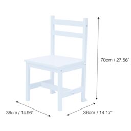 Teamson Kids - Kids Wooden Desk & Chairs Set with Shelves - White - thumbnail 5