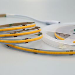 ENER-J 24V COB LED Strip Lights with 320 LEDs/M, 10W/M, 1100lm/M, CRI 90-92, 5m Roll, 6000K, IP65 in Gold - thumbnail 2
