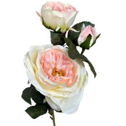 Sostter Pink Rose Faux Flower Decoration in Natural - thumbnail 1