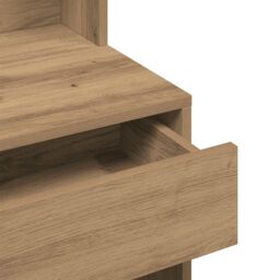 Berkfield Home Dressing Table with Mirror Artisan Oak 74.5x40x141 cm in Brown - thumbnail 8