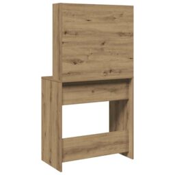 Berkfield Home Dressing Table with Mirror Artisan Oak 74.5x40x141 cm in Brown - thumbnail 6