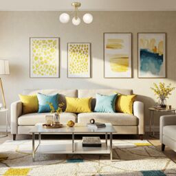 Happy Homewares Modern Designer Satin Gold Ceiling Light with Alabaster Globe Glass Shades - thumbnail 7