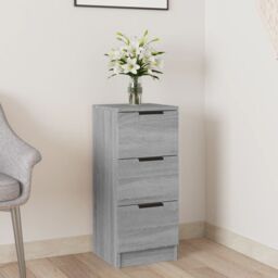 Berkfield Home Sideboard Grey Sonoma 30x30x70 cm Engineered Wood - Size: 30 x 30 x 70 cm - thumbnail 1