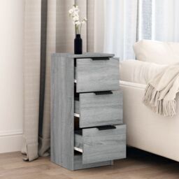 Berkfield Home Sideboard Grey Sonoma 30x30x70 cm Engineered Wood - Size: 30 x 30 x 70 cm - thumbnail 3