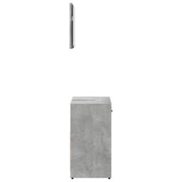 Berkfield Home Durable Bathroom Cabinet with Mirror Concrete Grey Engineered Wood - thumbnail 5