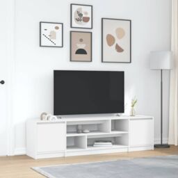 Berkfield Home TV Cabinet White 188.5x41x50 cm Engineered Wood - thumbnail 1