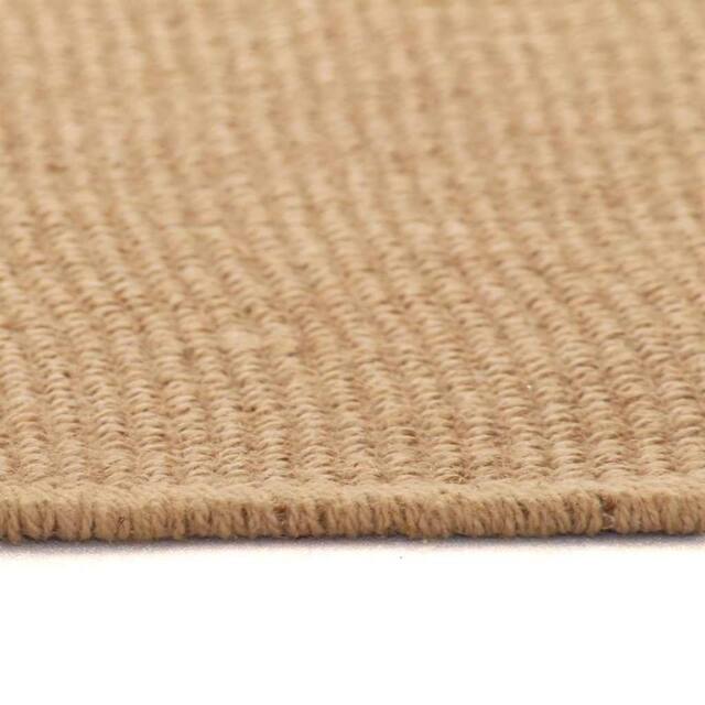 Berkfield Home Area Rug Jute with Latex Backing 70x130 cm Natural in Beige - Size: 100 cm diameter
