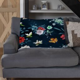 Benjamin Tate Design Roses & Other Bright Flowers Blanket in Natural - Size: 120 cm x 150 cm - thumbnail 2