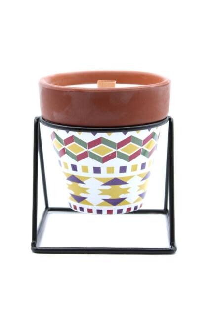 KDMD Agnes Cat Herb Garden Candle Geranium Terracotta Pot - image 1