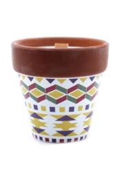 KDMD Agnes Cat Herb Garden Candle Geranium Terracotta Pot - thumbnail 3