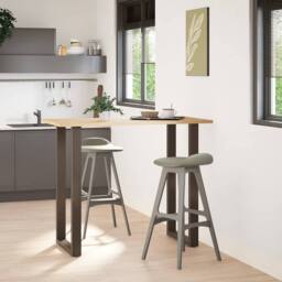 Berkfield Home Coffee Table Legs U-Shaped 2 pcs Natural Steel 60x(110-111) cm Steel in Brown - thumbnail 2