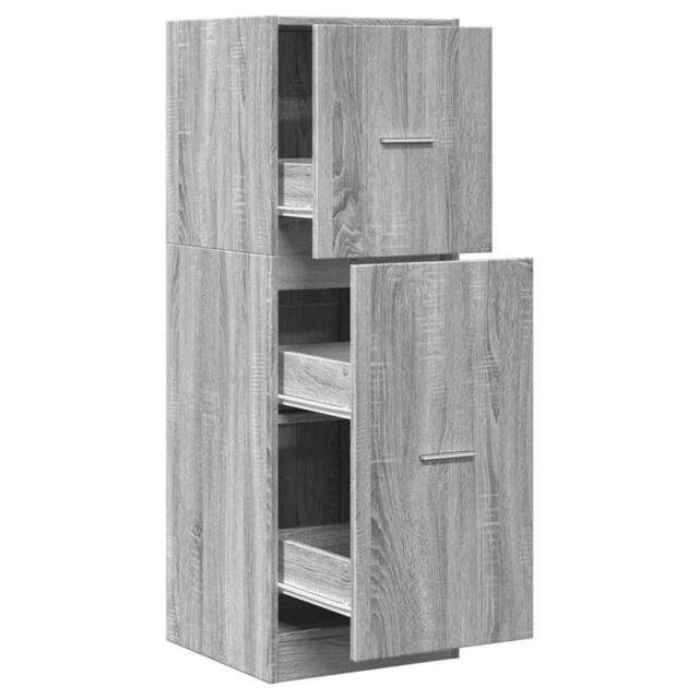 Berkfield Home Apothecary Cabinet Grey Sonoma 40x41x118 cm Engineered Wood - Size: 40 x 41 x 118 cm - image 1