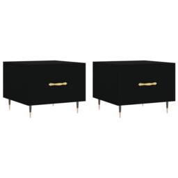 Berkfield Home Coffee Tables 2 pcs Black 50x50x40 cm Engineered Wood - Size: 50 x 50 x 40 cm - thumbnail 1