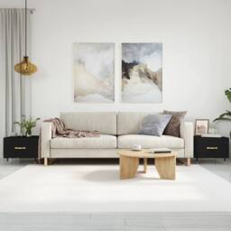Berkfield Home Coffee Tables 2 pcs Black 50x50x40 cm Engineered Wood - Size: 50 x 50 x 40 cm - thumbnail 2