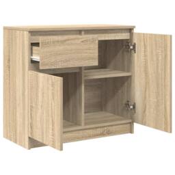 Berkfield Home Sideboard with Drawer Sonoma Oak 71x35x65 cm Engineered Wood in Light Oak - Size: 71 x 35 x 65 cm - thumbnail 5