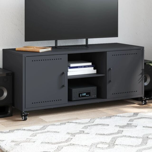 Berkfield Home TV Cabinet Anthracite 100.5x39x43.5 cm Steel - image 1