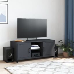 Berkfield Home TV Cabinet Anthracite 100.5x39x43.5 cm Steel - thumbnail 3