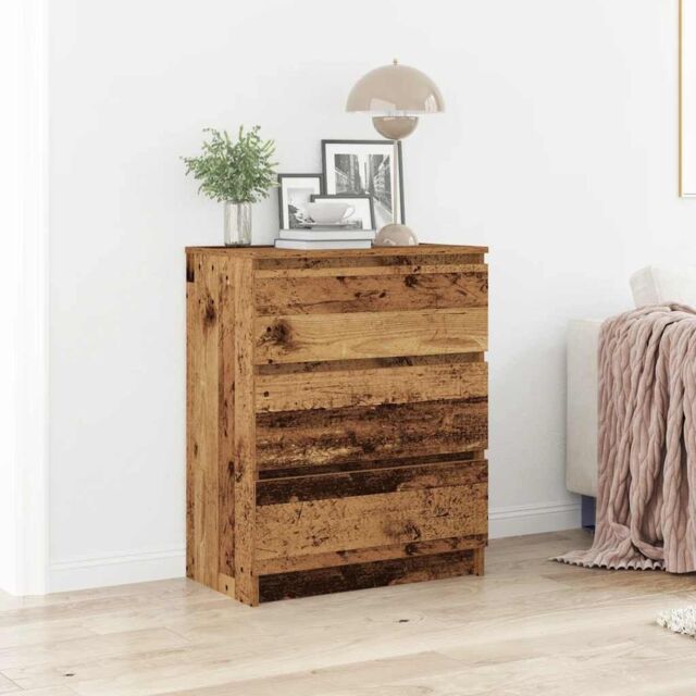 Berkfield Home Sideboard Old Wood 60x35x76 cm Engineered Wood in Brown - Size: 60 x 35 x 76 cm - image 1