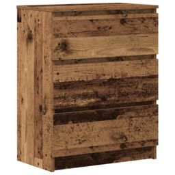Berkfield Home Sideboard Old Wood 60x35x76 cm Engineered Wood in Brown - Size: 60 x 35 x 76 cm - thumbnail 2