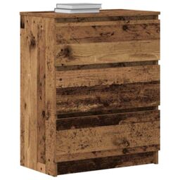 Berkfield Home Sideboard Old Wood 60x35x76 cm Engineered Wood in Brown - Size: 60 x 35 x 76 cm - thumbnail 4
