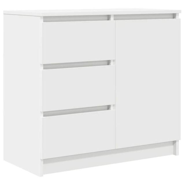 Berkfield Home Sideboard with Drawer White 71x35x65 cm Engineered Wood - Size: 71 x 35 x 65 cm - image 1