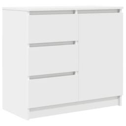 Berkfield Home Sideboard with Drawer White 71x35x65 cm Engineered Wood - Size: 71 x 35 x 65 cm - thumbnail 1