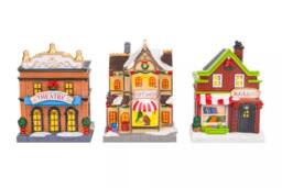 Marco Paul 3pc Pre-Lit Christmas Village Scene Decorations - thumbnail 3