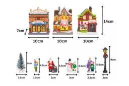 Marco Paul 3pc Pre-Lit Christmas Village Scene Decorations - thumbnail 2