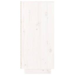 Berkfield Home Sideboard White 110x34x75 cm Solid Wood Pine - Size: 110 x 34 x 75 cm - thumbnail 5