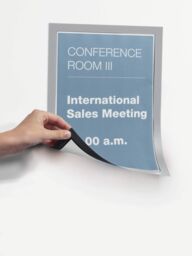 Durable Duraframe Magnetic Signage Frame for Metal - 5 Pack - A4 Silver - thumbnail 3
