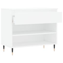 Berkfield Home Shoe Cabinet White 70x36x60 cm Engineered Wood - Size: 70 x 36 x 60 cm - thumbnail 5