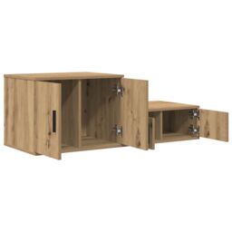 Berkfield Home Storage Cabinet in Artisan Oak - 108x41x40 cm - Made from Engineered Wood in Brown - Size: 108 x 41 x 40 cm - thumbnail 6