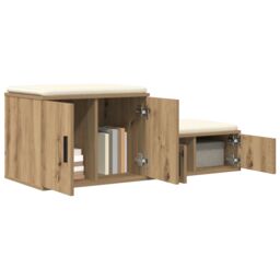 Berkfield Home Storage Cabinet in Artisan Oak - 108x41x40 cm - Made from Engineered Wood in Brown - Size: 108 x 41 x 40 cm - thumbnail 3
