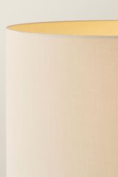 ValueLights Camden Copper Metal Tripod Floor Lamp with Cream Drum Lamp Shade in Beige - thumbnail 4