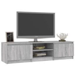 Berkfield Home TV Cabinet Grey Sonoma 140x40x35.5 cm Engineered Wood - thumbnail 6