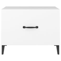 Berkfield Home Decorative Coffee Table with Metal Legs 2 pcs White 50x50x40 cm - Size: 50 x 50 x 40 cm - thumbnail 7