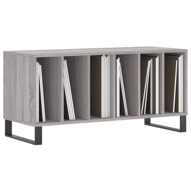 Berkfield Home Record Cabinet Grey Sonoma 100x38x48 cm Engineered Wood - Size: 100 x 38 x 48 cm - image 1