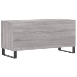 Berkfield Home Record Cabinet Grey Sonoma 100x38x48 cm Engineered Wood - Size: 100 x 38 x 48 cm - thumbnail 6