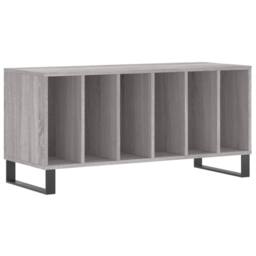 Berkfield Home Record Cabinet Grey Sonoma 100x38x48 cm Engineered Wood - Size: 100 x 38 x 48 cm - thumbnail 3