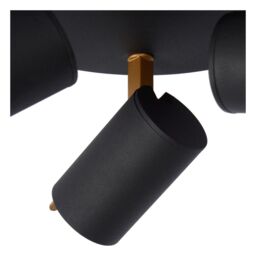 Lucide 'GRONY' Dimmable Stylish Indoor Rotatable LED Ceiling Spotlight GU10 in Black - thumbnail 5