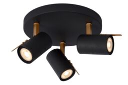 Lucide 'GRONY' Dimmable Stylish Indoor Rotatable LED Ceiling Spotlight GU10 in Black
