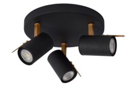 Lucide 'GRONY' Dimmable Stylish Indoor Rotatable LED Ceiling Spotlight GU10 in Black - thumbnail 2