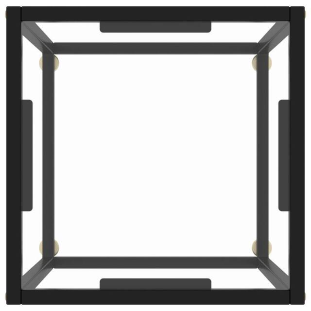 Berkfield Home Modern Coffee Table Black with Tempered Glass 40x40x50 cm - Size: 40 x 40 x 50 cm - image 1