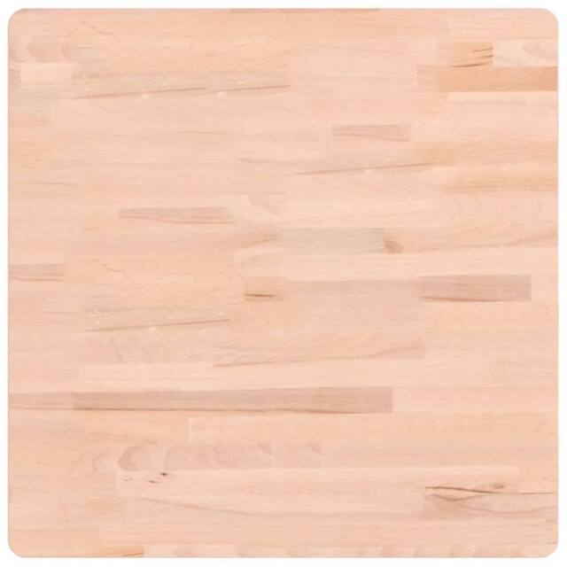 Berkfield Home Table Top 60x60x4 cm Square Solid Wood Beech in Natural - Size: 60 x 60 x 4 cm - image 1